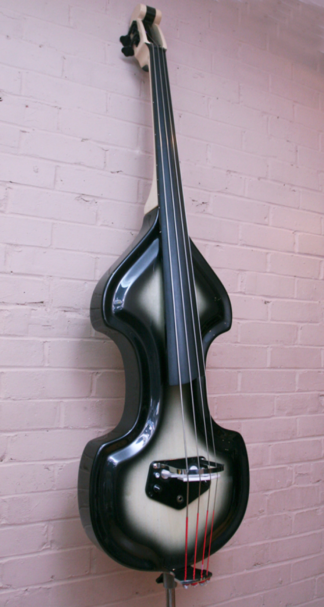 KK Baby Bass model KB Vintage with black strip through headstock
