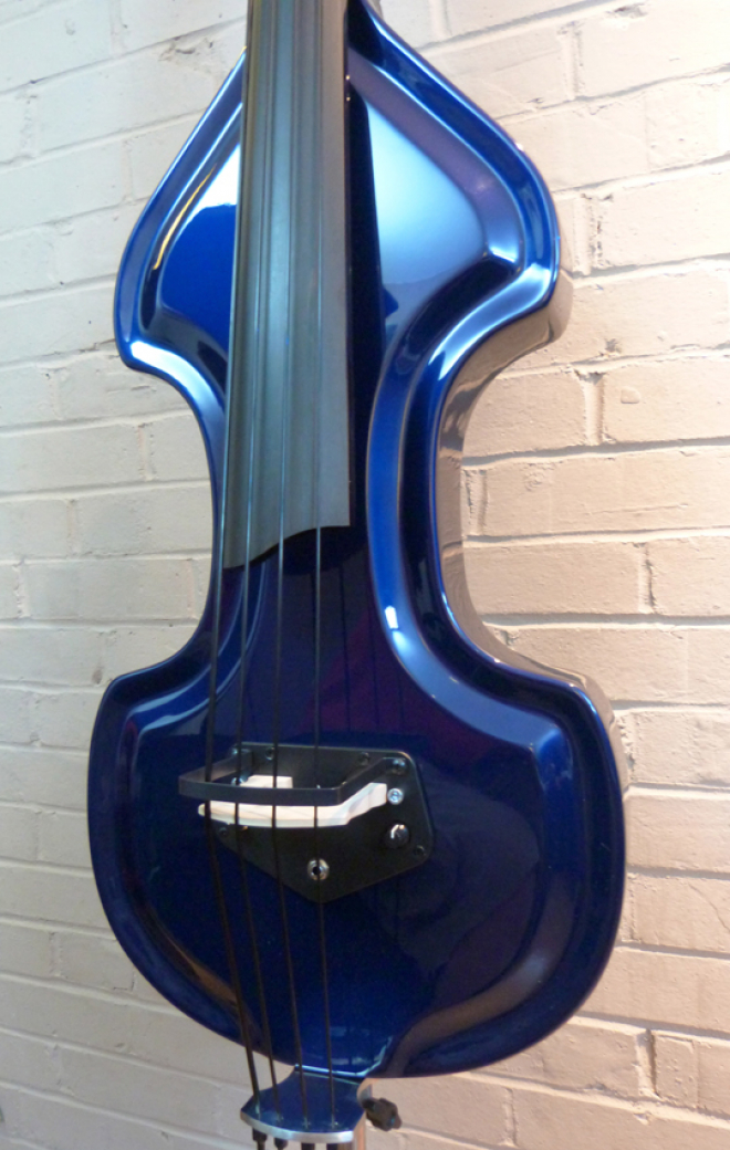 KK Baby Bass model KB Vintage midnight blue body – electric upright bass