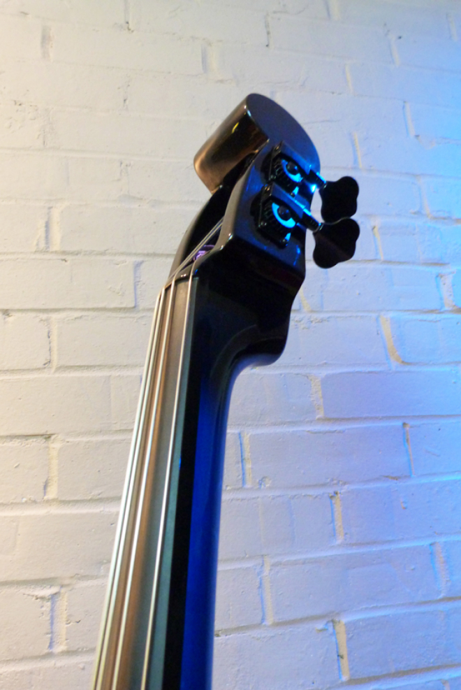 KK Baby Bass model KB1 blue burst custom neck – electric upright bass