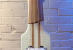 KK Baby Bass model KB2 flamed maple body front – electric upright bass