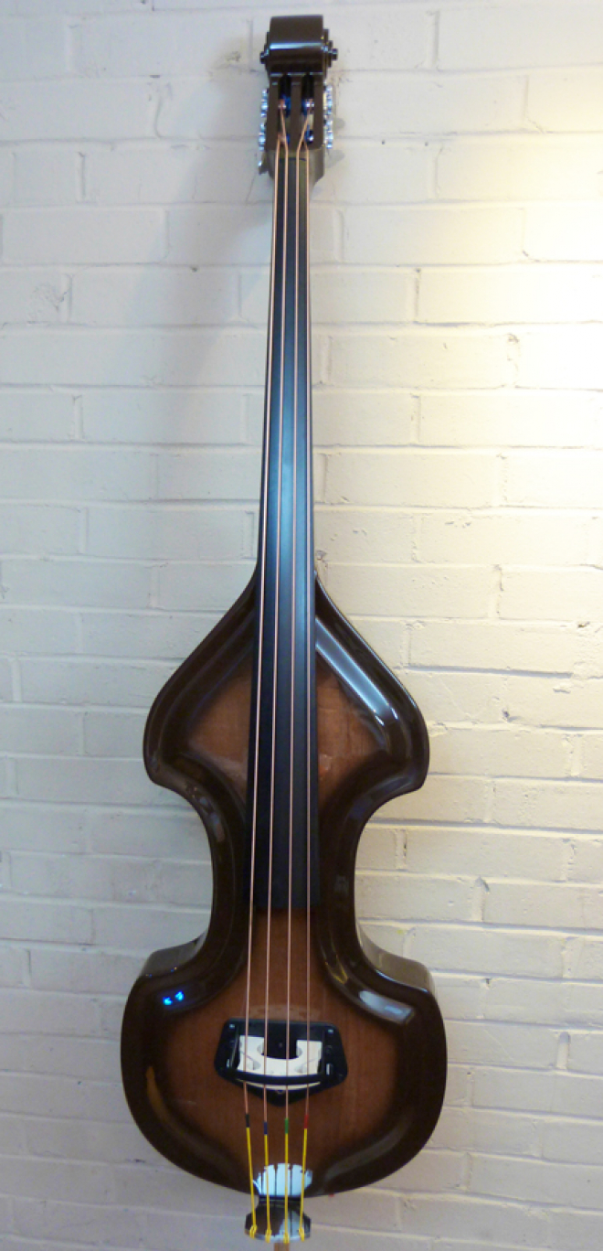 KK Baby Bass model KB Vintage with custom headscroll – electric upright bass
