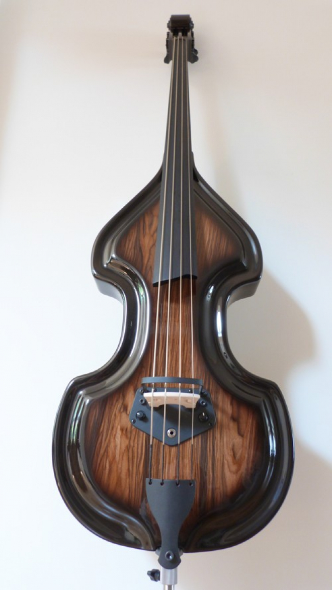 KK Baby Bass Traditional brown burst front 1 – electric upright bass