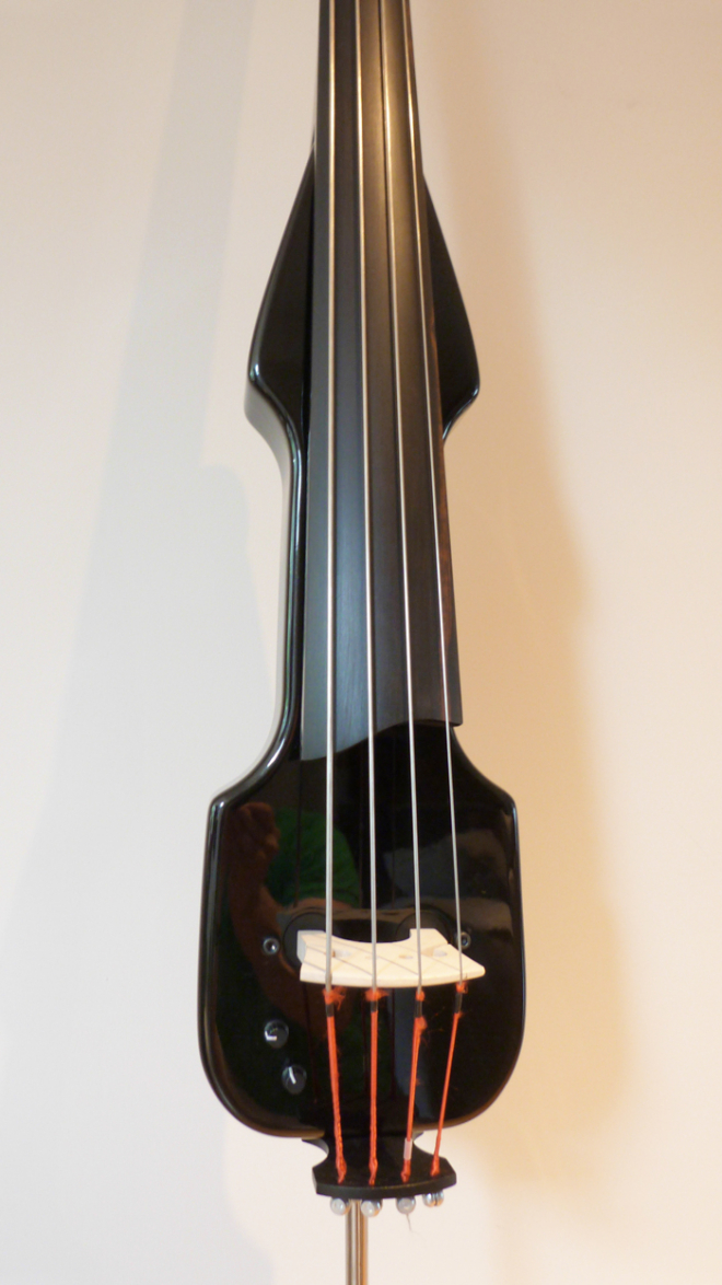 KK Baby Bass model KB2 solid black body – electric upright bass