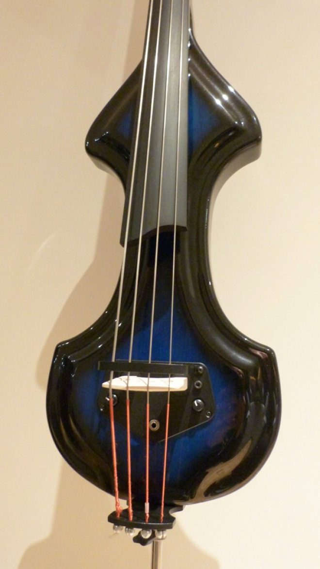 KK Baby Bass model KB1 blue burst to black body– electric upright bass